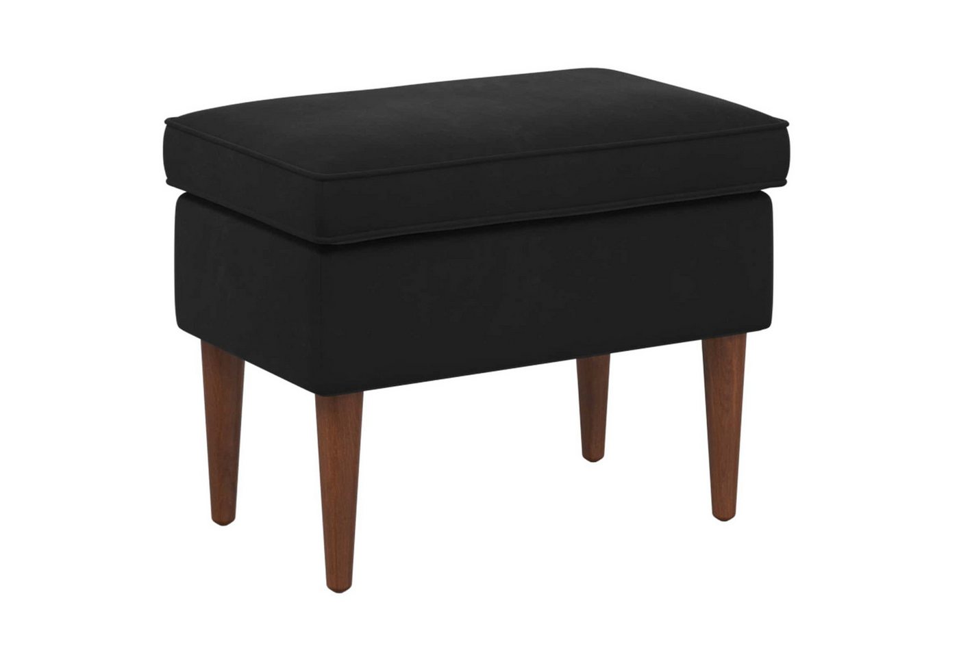 vidaXL Gartenlounge-Set Sessel mit Fußhocker 2 stk. Schwarz Samt, (2-tlg) Bild 5