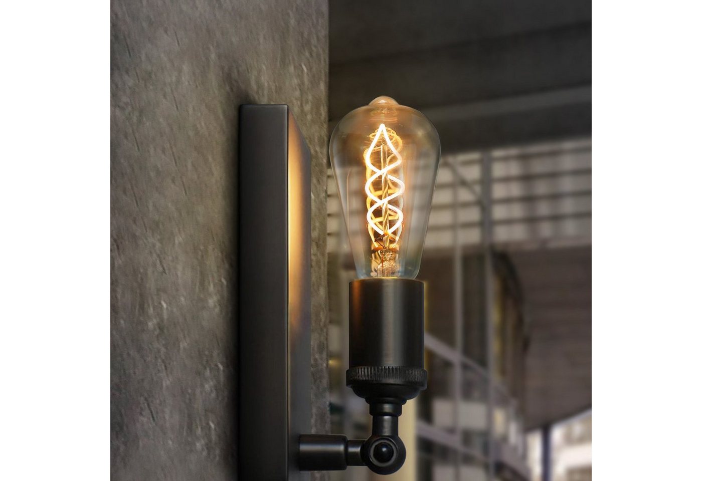 ZMH LED-Leuchtmittel Vintage Glühlampe ST64 2200K 4W Filament Beleuchtung, E27, 1 St., warmweiß, warmweiß