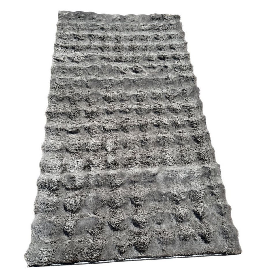 Toker Collection® Fellteppich Kunstfellteppich, besonders weich und kuschelig Hoch-Tief-Effekt, 80 x 150 cm, Kunstfellteppich mit Bubble Optik Bild 2