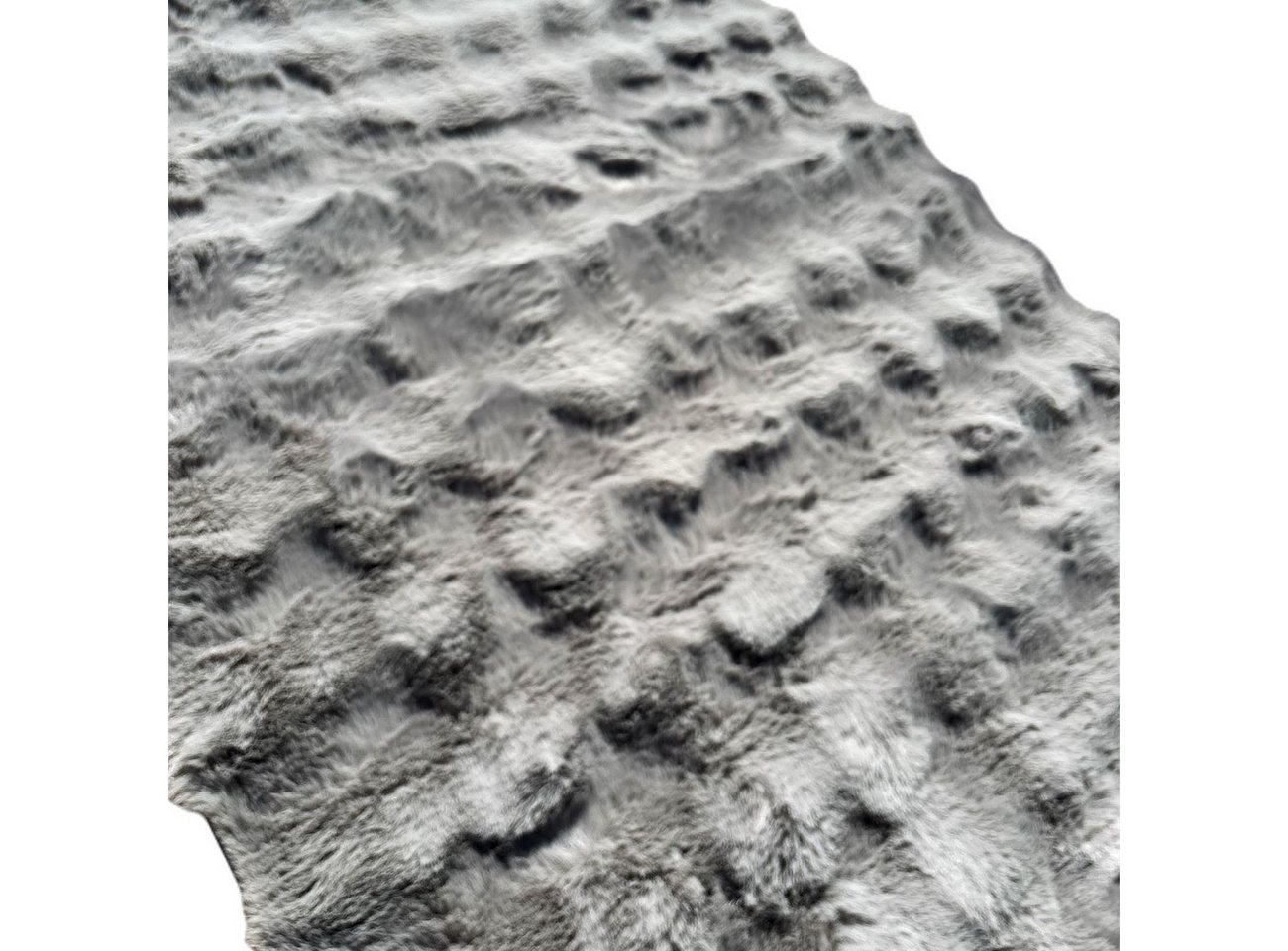 Toker Collection® Fellteppich Kunstfellteppich, besonders weich und kuschelig Hoch-Tief-Effekt, 80 x 150 cm, Kunstfellteppich mit Bubble Optik Bild 3