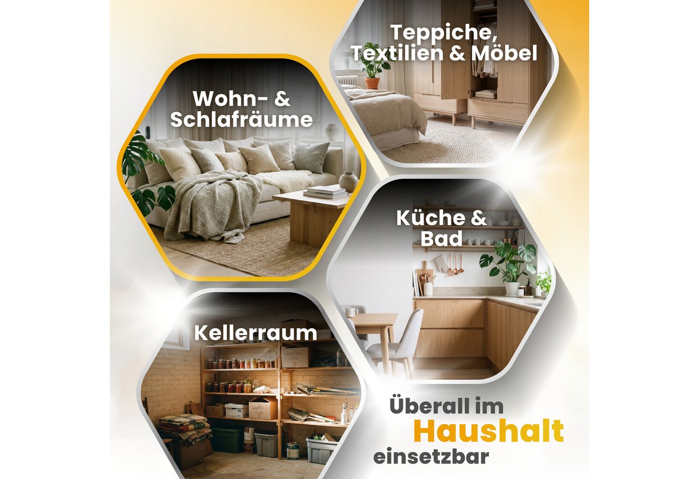 Repellion Insektenspray Ungeziefer Fogger, Vernebler bis 58 m³ je Dose, Nebelautomat Repellent, 450 ml, 3-St., hält Schaben, Flöhe, Bettwanzen, Hausstaubmilben & Motten fern