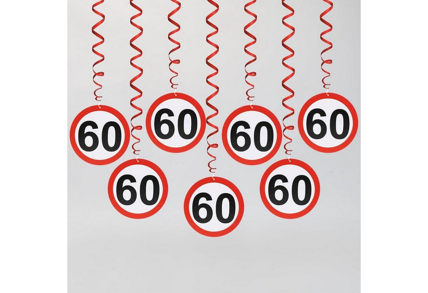 LuxusKollektion Girlande Girlande 60. Geburtstag Verkehrsschild Spiralen Deko Bild 3