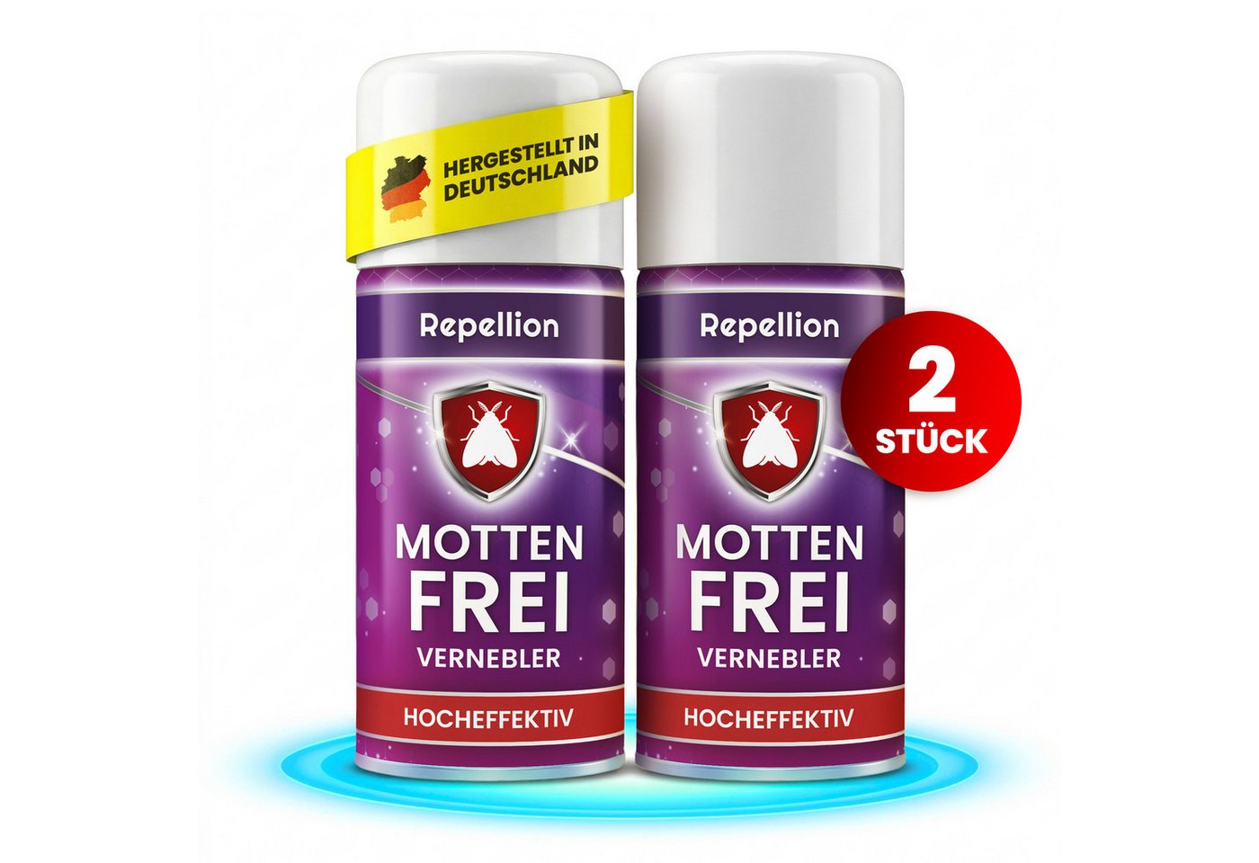 Repellion Insektenspray Motten Fogger für Wohnräume, Vernebler bis 58 m³ je Dose, Repellent, 300 ml, 2-St., zur Raumbehandlung, hält Kleidermotten & Lebensmittelmotten fern, Raumbehandlung per Nebel Bild 2