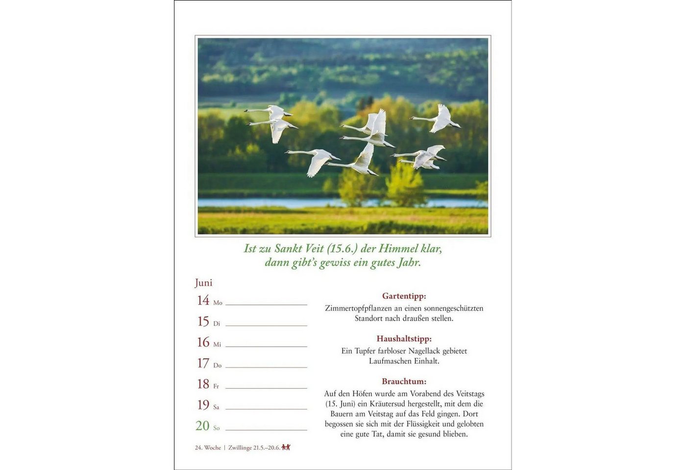 Harenberg Kalender Verlag Wandkalender Bauernweisheiten Wochenkalender 2027 - Bauernregeln, Brauchtum,...