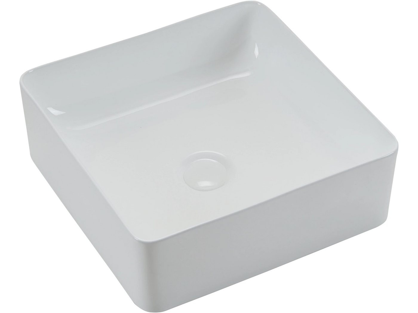 VEROSAN Waschbecken Verosan Aufsatzwaschbecken 37cm Wien eckig (1-St), Eckige Form für ein modernes Bild 2