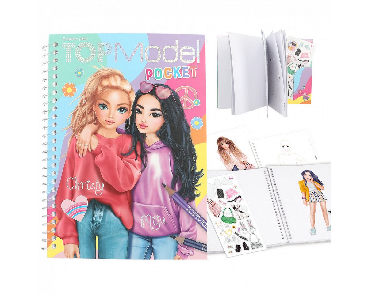 TOPModel Stickerbuch TOPModel Pocket Malbuch