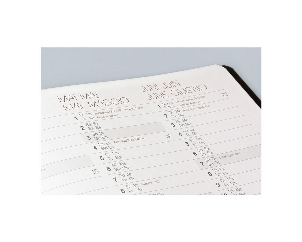 BRUNNEN Buchkalender Premium Modell 739 '27 SlimLine, 1 Monat = 2 Seiten Bild 2