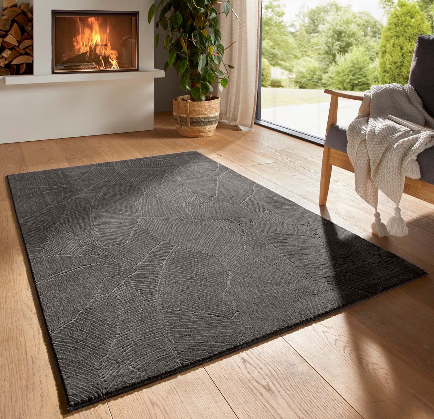 TaCa Home Teppich Kurzflor Teppich Hasenfell Optik, rechteckig, Höhe: 10 mm, waschbar Bild 4