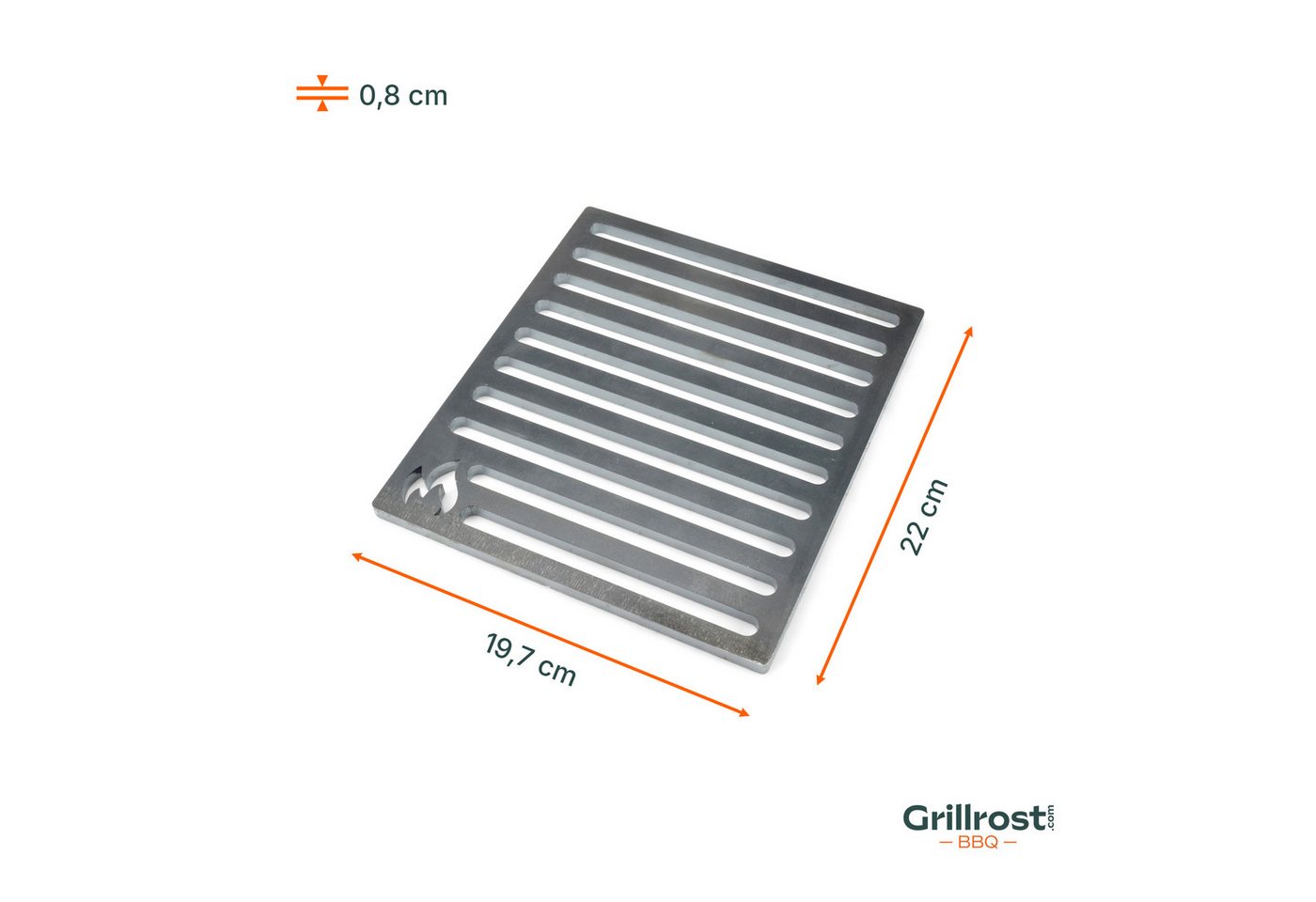 Grillrost.com BBQ Grillrost BBQ Ofenrost Stahl 19,7x22cm, Made in Germany Bild 2
