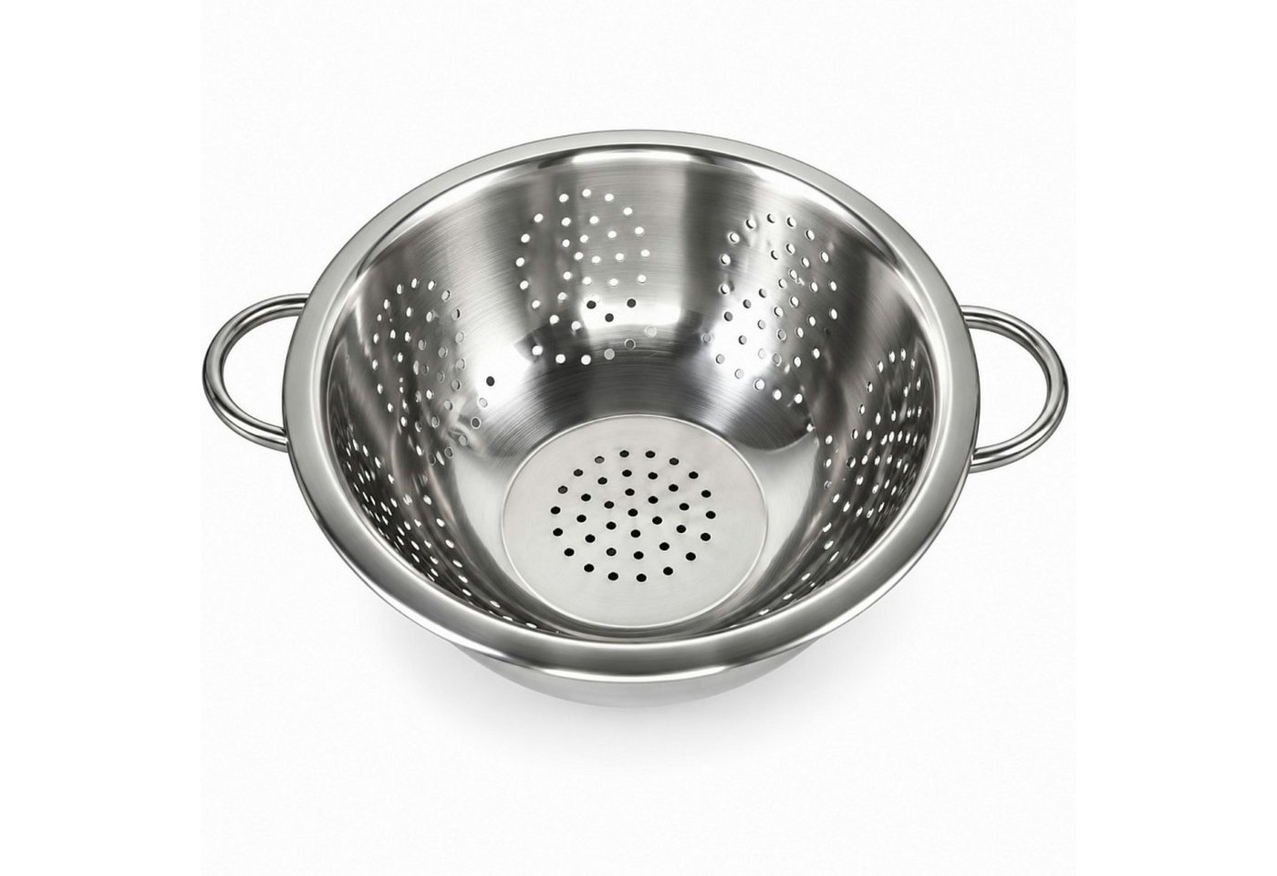 Haushalt International Im- und Export GmbH Küchensieb Nudelsieb Abtropfsieb Seiher Ø28,5cm, Edelstahl, (Stück, 1-St., Packung), Edelstahl, Klassisch, Silberfarben, Tragehenkel Bild 5