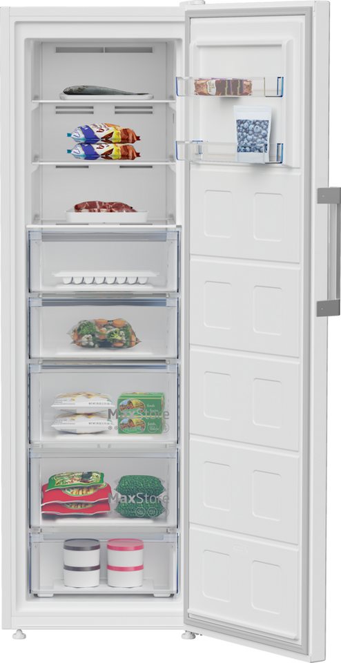BEKO Gefrierschrank NoFrost B7RFNE316W, 186,5 cm hoch, 59,7 cm breit, NoFrost & –15°C FreezerGuard – nie wieder abtauen, auch im Keller Bild 2
