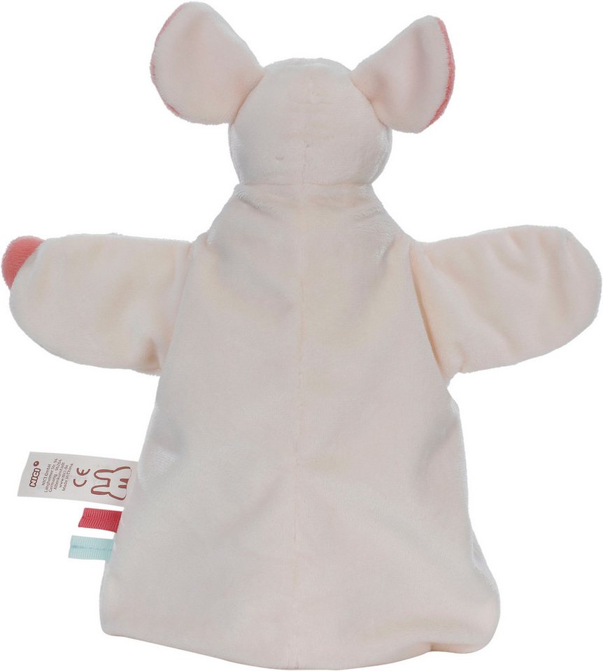 Nici Schmusetuch My first NICI, Handpuppe Maus 2in1 26x25 cm, sanfte Materialmix aus glattem und geripptem Plüsch Bild 2