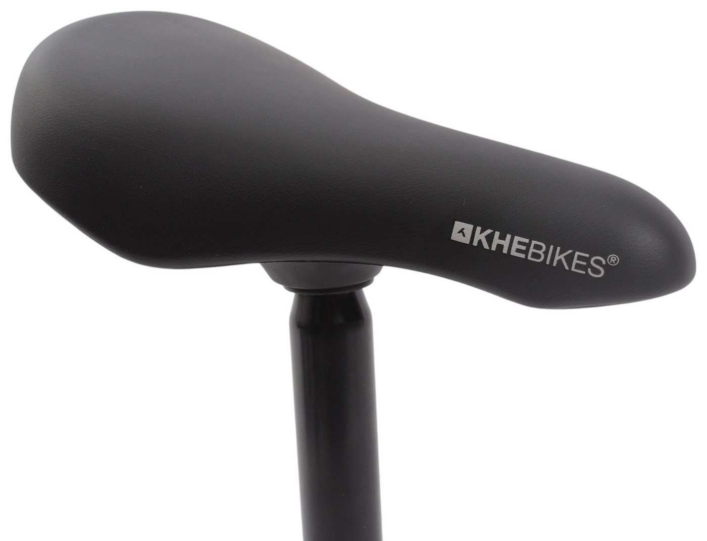 KHEbikes Fahrradsattel KHE BMX Sattelcombo One Piece 27,2 mm Gepolstert Schwarz, mit integrierter 27,2 mm Sattelstütze Bild 2