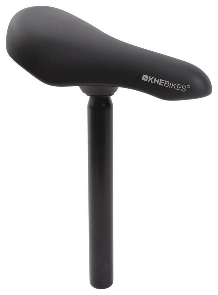 KHEbikes Fahrradsattel KHE BMX Sattelcombo One Piece 27,2 mm Gepolstert Schwarz, mit integrierter 27,2 mm Sattelstütze Bild 4