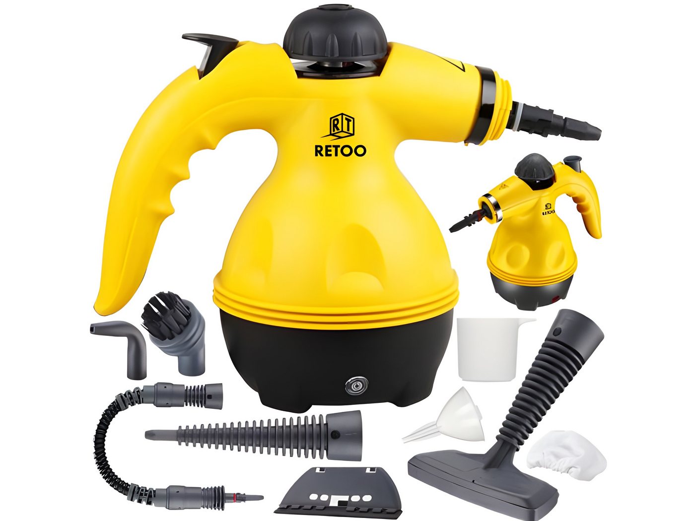 Retoo Dampfreiniger Dampfreiniger Set XXL 1000 W, 1000 W, 900–1000 W, 300-ml-Wassertank, 270-cm-Kabel, umfangreiches Zubehör Bild 3