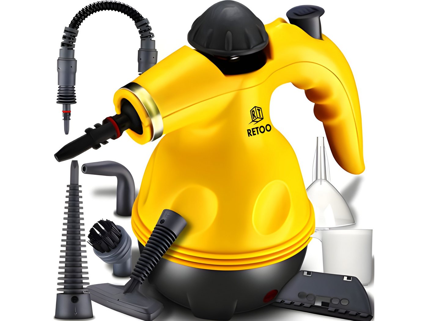 Retoo Dampfreiniger Dampfreiniger Set XXL 1000 W, 1000 W, 900–1000 W, 300-ml-Wassertank, 270-cm-Kabel, umfangreiches Zubehör Bild 4