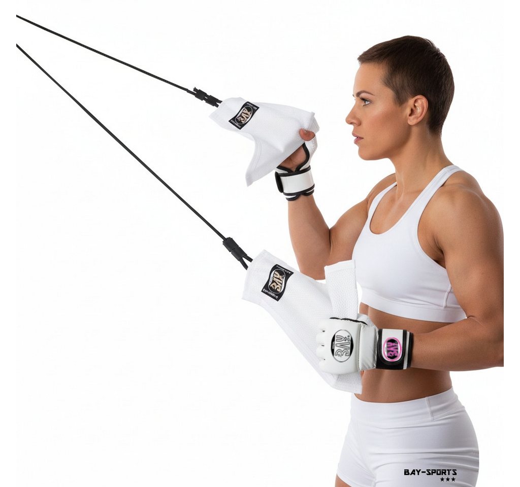 BAY-Sports Expander Uchi Komi WEISS Elastikband Grifftraining Zugseil Anzugstoff Judo MMA, Griffkraft Training Judo MMA Krav Maga Ju Jutsu Jiu Jitsu Grappling Bild 3