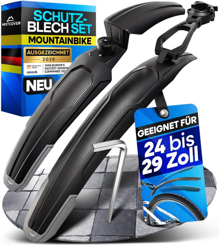 Nextcover Schutzblech Set vorne & hinten, abnehmbar, für MTB 24 bis 29 Zoll, Schnellspanner Bild 3