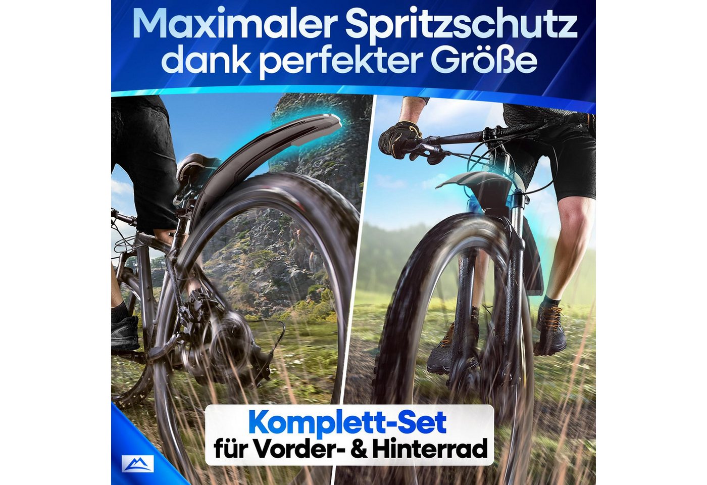 Nextcover Schutzblech Set vorne & hinten, abnehmbar, für MTB 24 bis 29 Zoll, Schnellspanner Bild 4