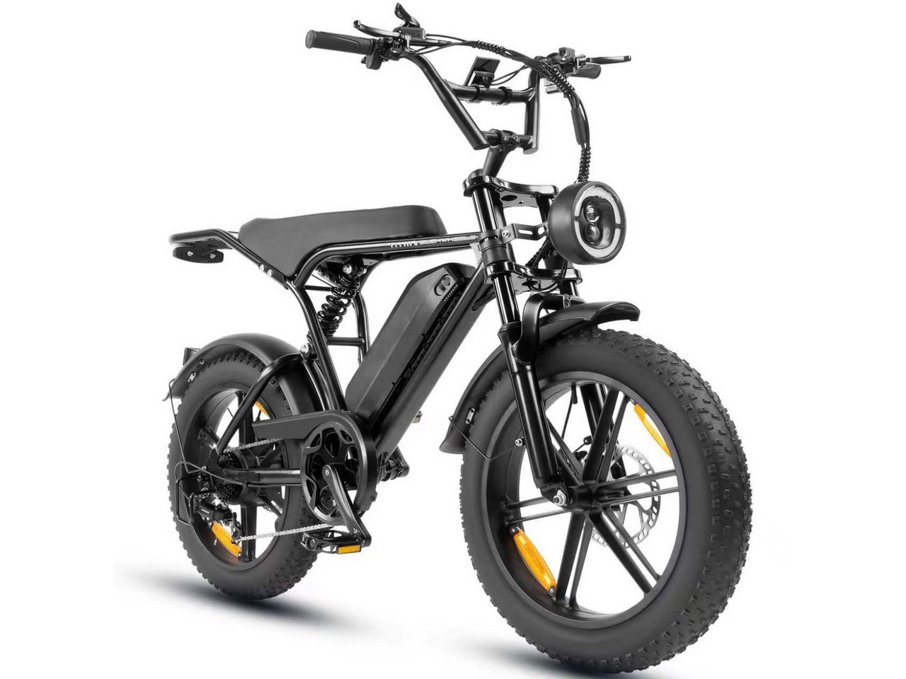 ZWHEEL E-Bike Cityrad E6-2.0 Elektrofahrrad 20” x 4 Damen u. Herren Pedelec 720Wh Max.108KM, Kettenschaltung, Heckmotor, 720 Wh, Pedelec, Elektrofahrrad E-Mountainbike für Erwachsene, E-bikes