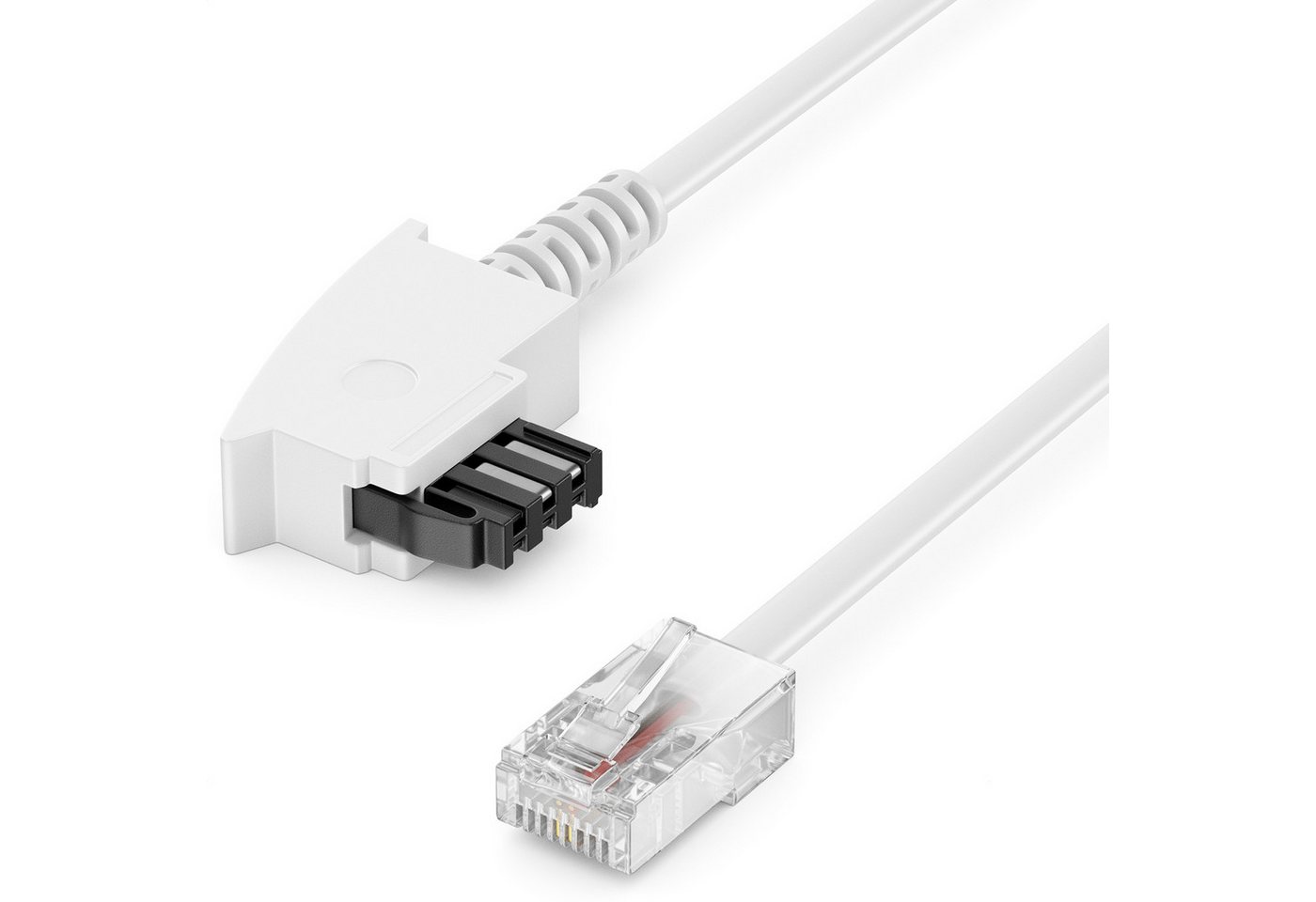 deleyCON deleyCON 30m TAE Anschlusskabel Routerkabel TAE-F auf RJ45 Stecker LAN-Kabel Bild 3