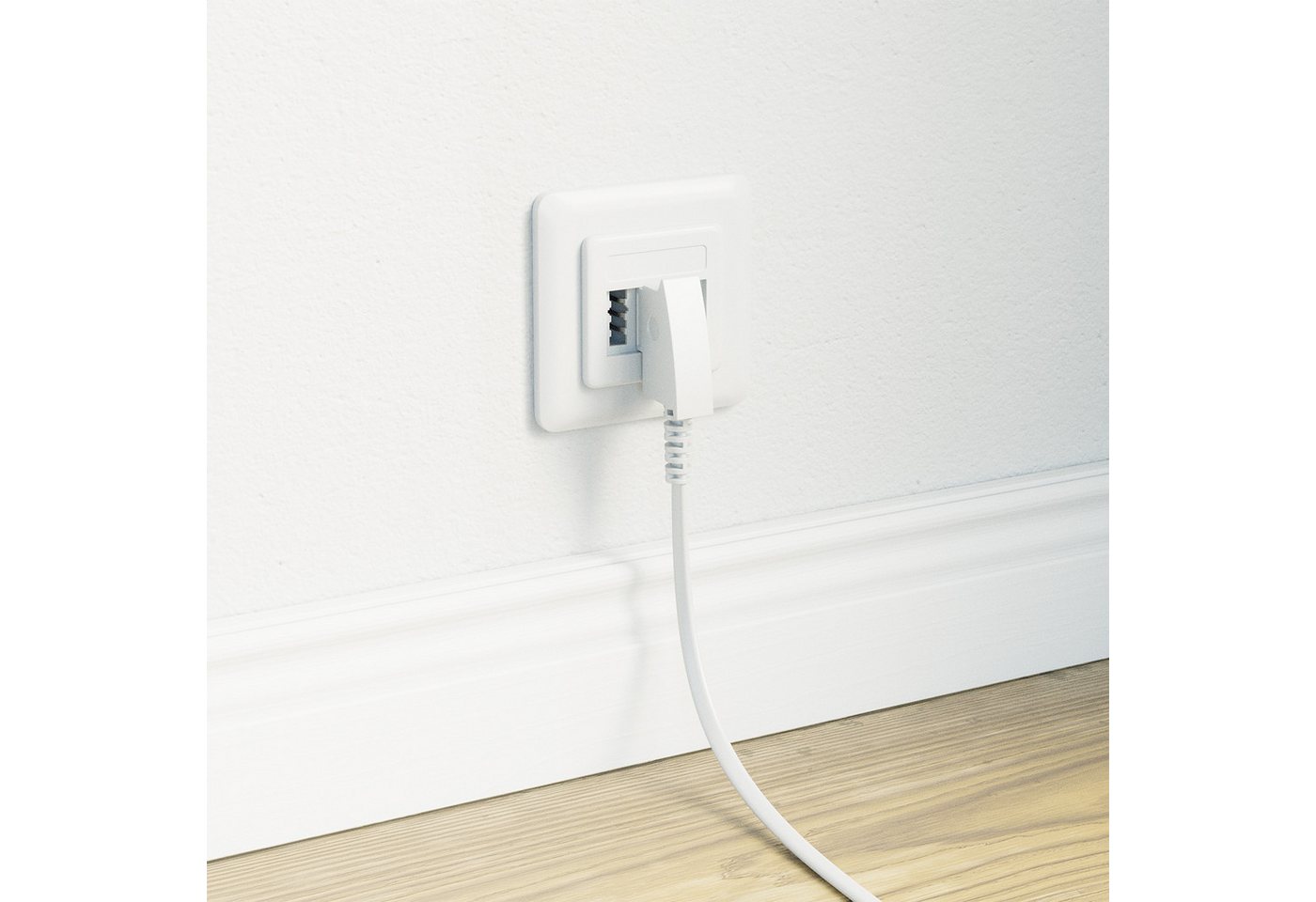 deleyCON deleyCON 30m TAE Anschlusskabel Routerkabel TAE-F auf RJ45 Stecker LAN-Kabel Bild 4