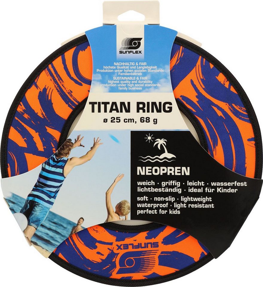 Sunflex Wurfscheibe Titan Ring Funky Scribble, Flugring Wurfring Flugscheibe Werfen Fangen Faltbar Bild 2