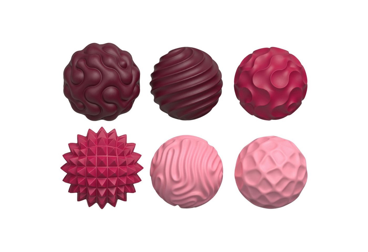 Sarcia.eu Anti-Stress-Ball Magnetische SENSORISCHE ANTI-STRESS-Kugeln, 6 rosa Silikonbälle + ETUI Bild 2