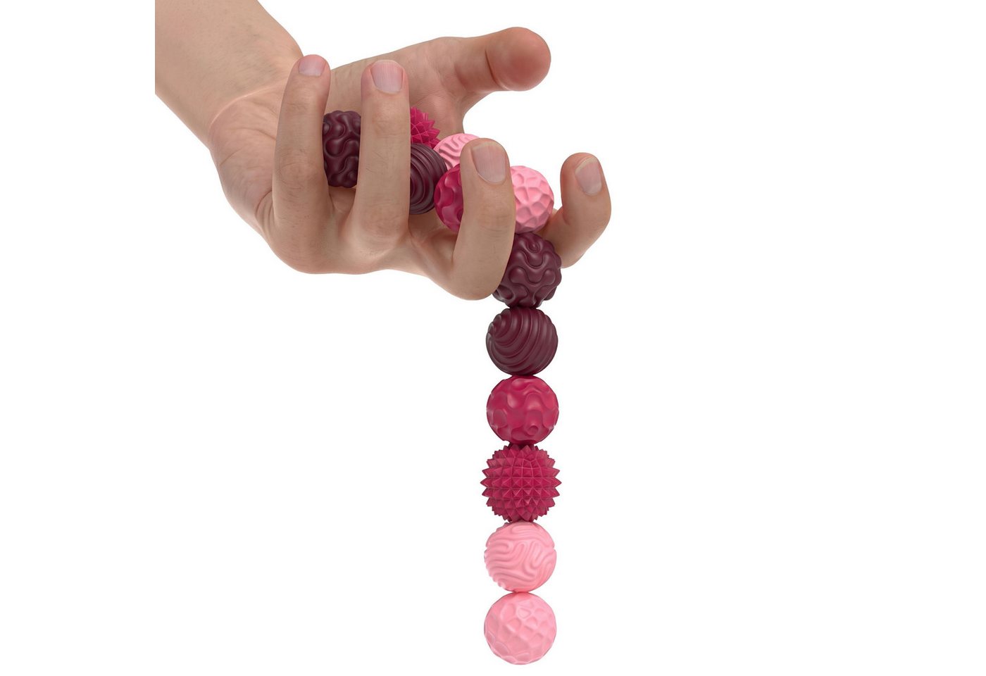 Sarcia.eu Anti-Stress-Ball Magnetische SENSORISCHE ANTI-STRESS-Kugeln, 6 rosa Silikonbälle + ETUI Bild 3