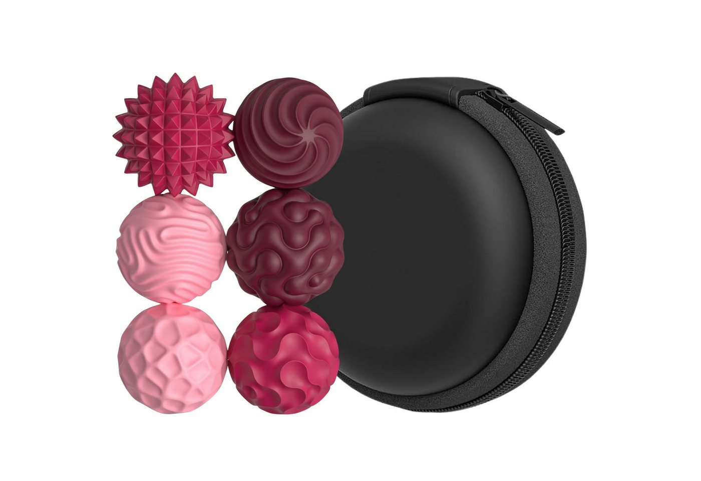 Sarcia.eu Anti-Stress-Ball Magnetische SENSORISCHE ANTI-STRESS-Kugeln, 6 rosa Silikonbälle + ETUI Bild 5