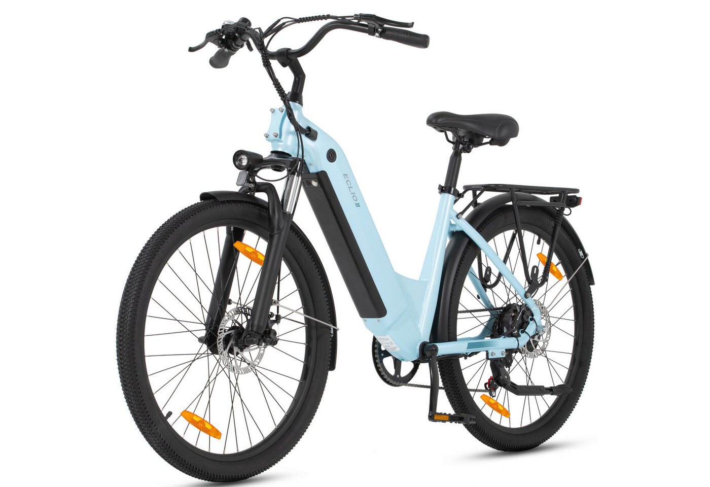 ZWHEEL E-Bike Cityrad e bike für herren 26 zoll 18.2AH 36V 655WH damen 120km Elektrofahrrad, Kettenschaltung, Heckmotor, 655 Wh, (Beleuchtungsset mit Batterieladegerät, Batterieschlüssel, Werkzeug), Komfortables Stadtrad mit Scheibenbremsen & 26" Bereifung für Pendler Bild 4