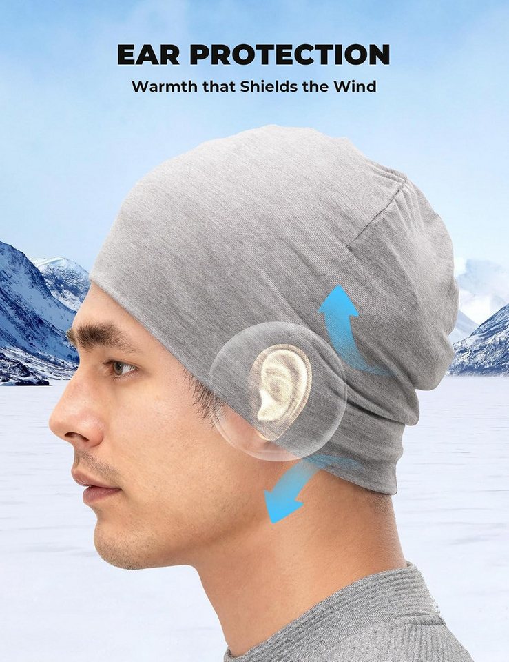 ROCKBROS Unterhelmmütze Thermo Wollmütze für Winter Bild 3