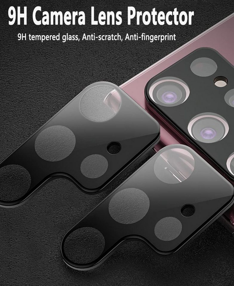 MSM Schutzfolie 2X 3D Schutzglas für Samsung Galaxy S22 Plus Ultra Kameraglas Panzerfolie Linse Bild 4