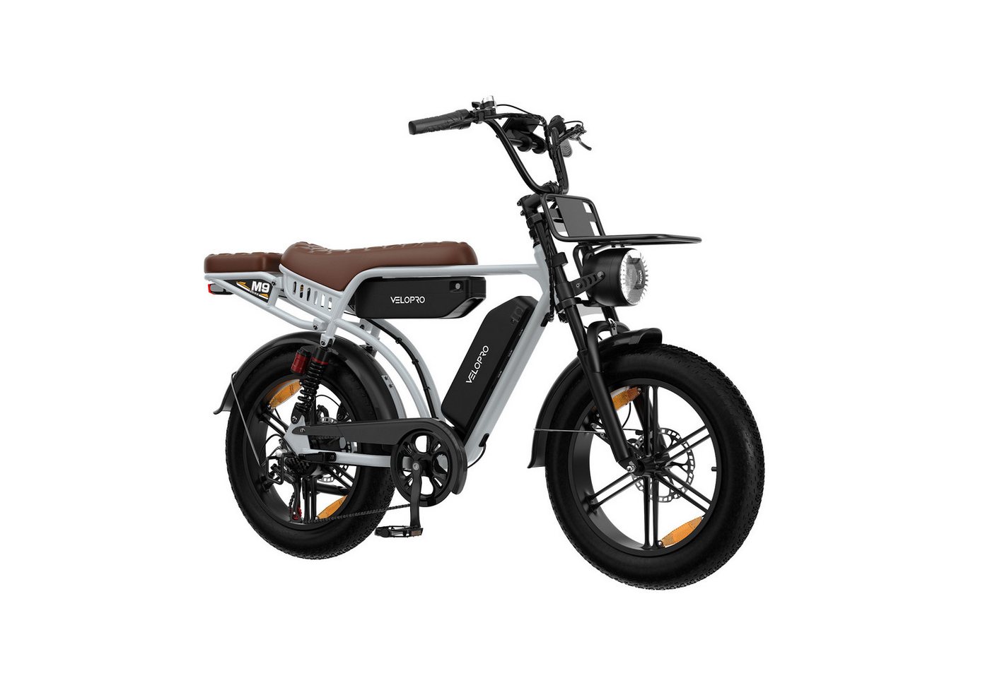 PIXAR E-Bike Mountainbike M9 Fatbike 20 Zoll Elektrofahrrad Doppelakku 48 V 35 Ah bis zu 120KM, 7 Gang Shimano, Heckmotor, 1680 Wh, (Packung), 250 W Vollfederung, hydraulische Scheibenbremsen Bild 3