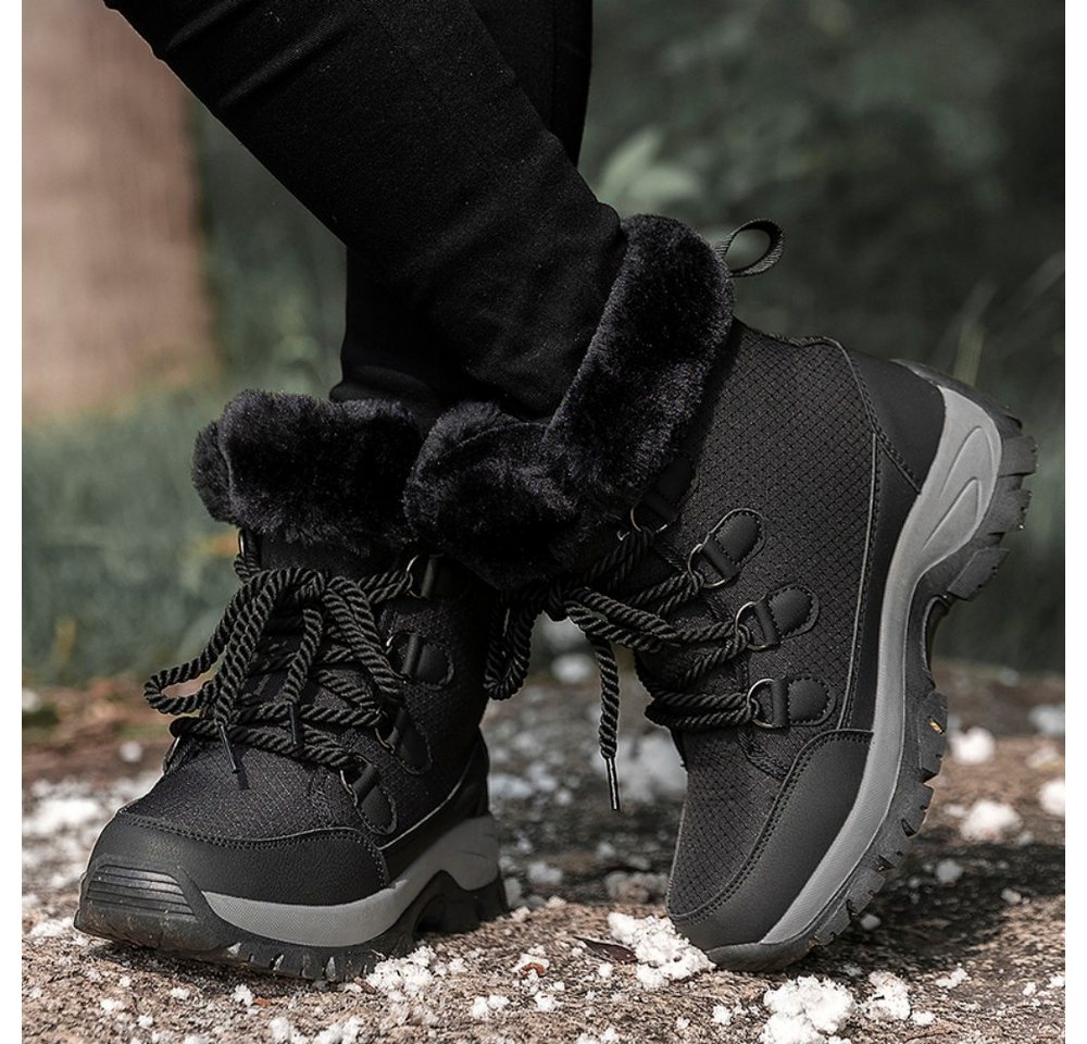 HUSK'SWARE Schneeschuhe Warme gefütterte Winterstiefel (Warme Wanderschuhe, High-Top-Schuhe), Mit weichem Kunstfellrand Bild 2