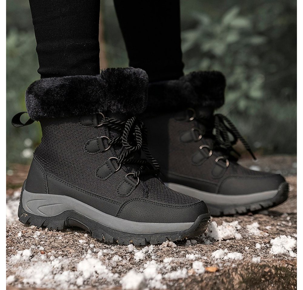 HUSK'SWARE Schneeschuhe Warme gefütterte Winterstiefel (Warme Wanderschuhe, High-Top-Schuhe), Mit weichem Kunstfellrand Bild 3