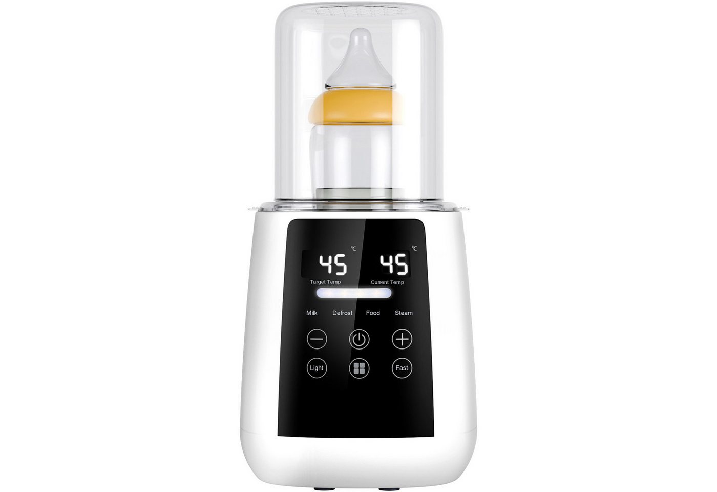 HS Onsing Babyflaschenwärmer 6-in-1 Babyfläschchenwärmer Sterilisator für Babyflaschen, präziser Temperaturkontrolle 24h-Wasserkonservierung Timer LCD-Display