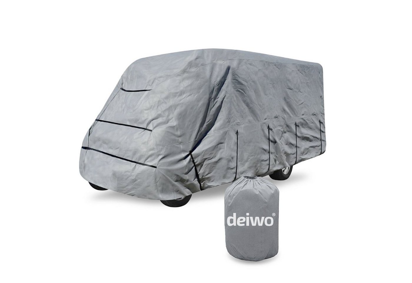 deiwo Wohnmobilschutzhülle Premium Wohnmobil Schutzhülle 235 x 600 x 270 cm Abdeckplane Plane (Packung)
