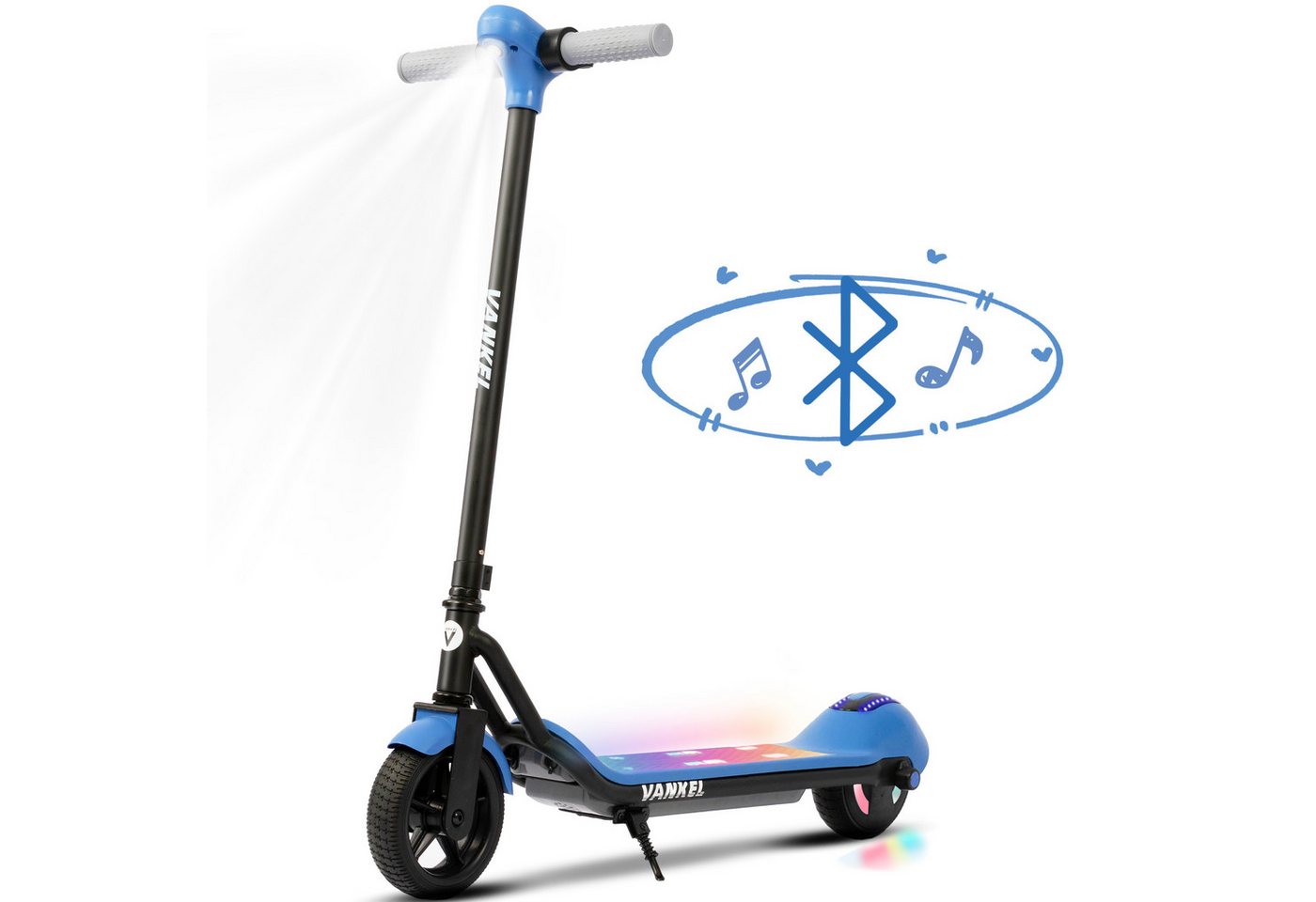 WHEELYOU E-Scooter Kinder ab 6 Jahren, Elektro Kinderroller, Bunte Leuchten, Cityroller, 110 W, mit Bluetooth-Lautsprecher, 6,5 Zoll E-roller, Cityroller, E-Bremse Bild 5
