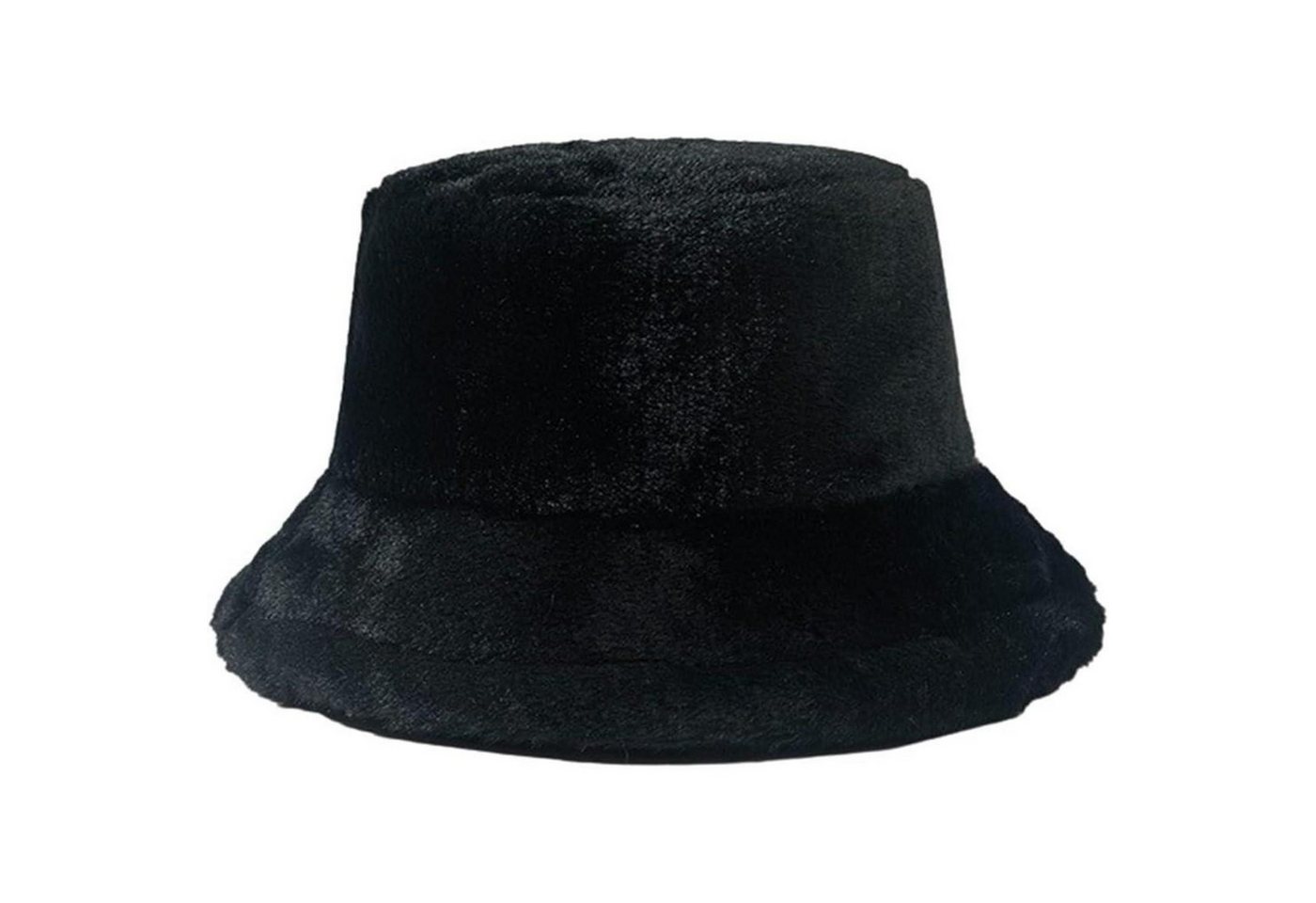 LuxusKollektion Fischerhut Fischermütze Damen Winter Flausch Fuzzy Einheitsgröße-M B1# Schwarz Bild 5