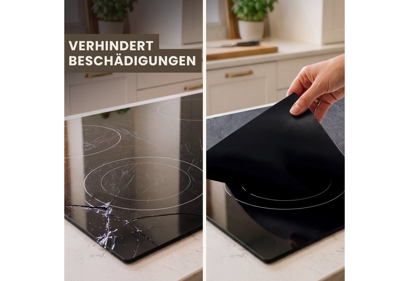 MuchoWow Herd-Abdeckplatte Beton - Induktionsschutz - Induktionsmatte - Grau - Industrie, Vinyl, (1 tlg), Abdeckplatte für Ceranfeld, Herd Inductionsmatte, 57.6x51.6 cm Bild 2