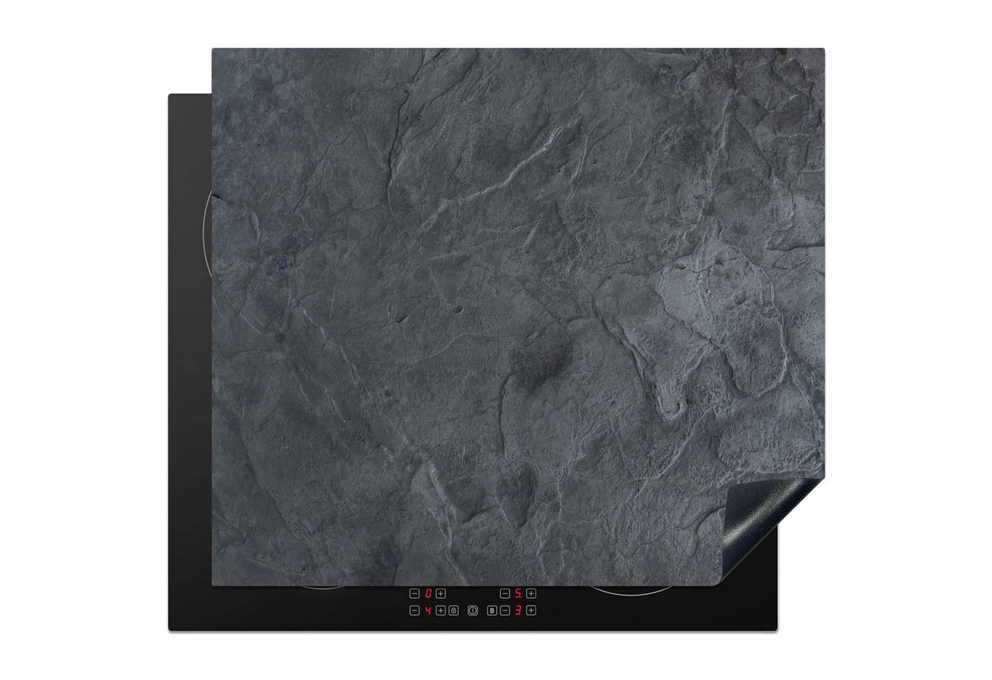 MuchoWow Herd-Abdeckplatte Beton - Induktionsschutz - Induktionsmatte - Grau - Industrie, Vinyl, (1 tlg), Abdeckplatte für Ceranfeld, Herd Inductionsmatte, 57.6x51.6 cm Bild 4