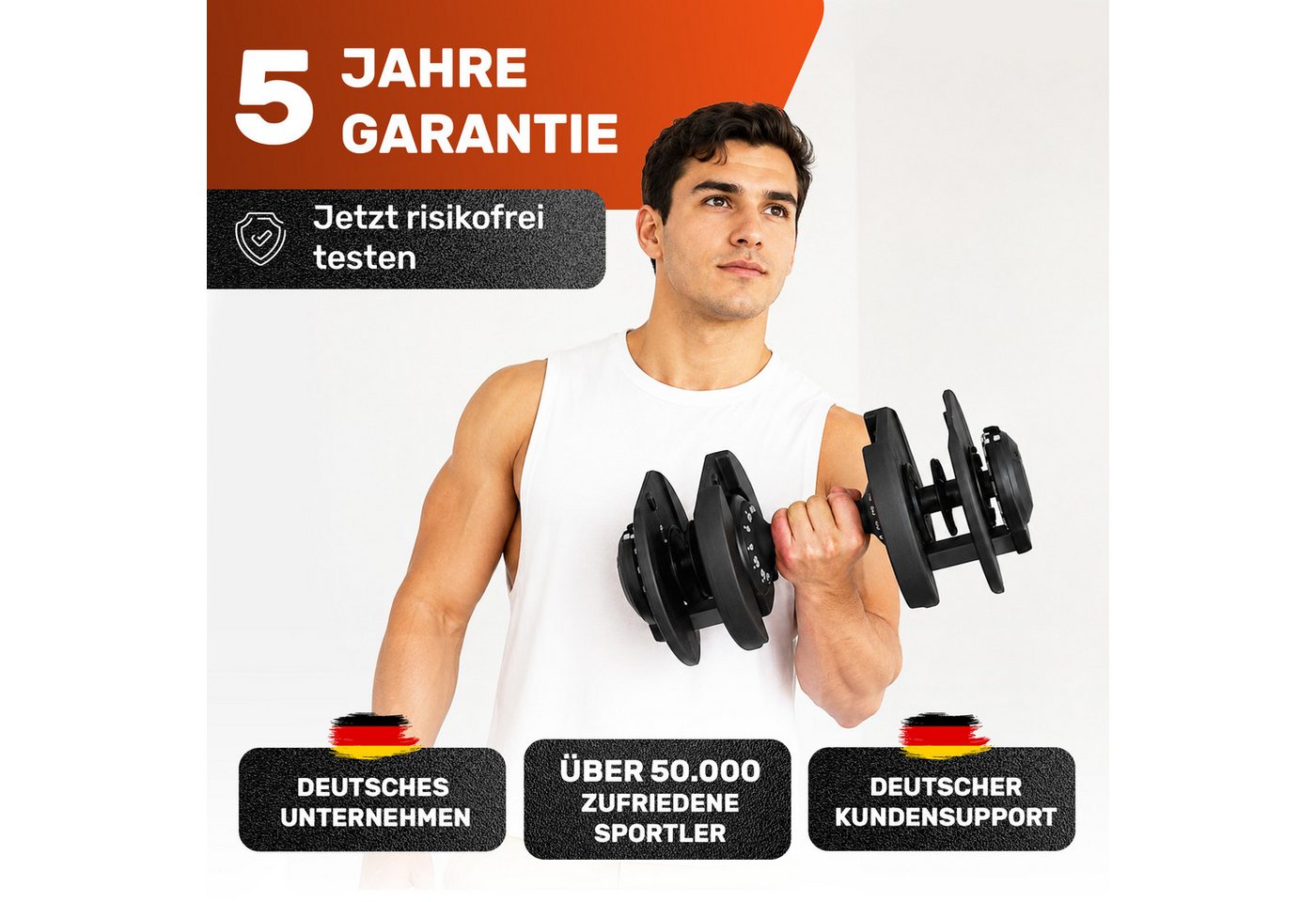 EVERLEVEN Hantel-Set Verstellbare Kurzhanteln - bis 16 Gewichtseinstellungen - Hantelset