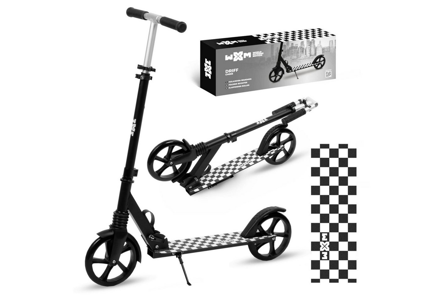 COIL Cityroller Kinderoller, Scooter, Faltbarer, Kinderscooter, Höhenverstellbar, 15 km/h, ABEC-7-Lager, Räder mit 20 cm Durchmesser, klappbares Bein, Fußbremse Bild 4
