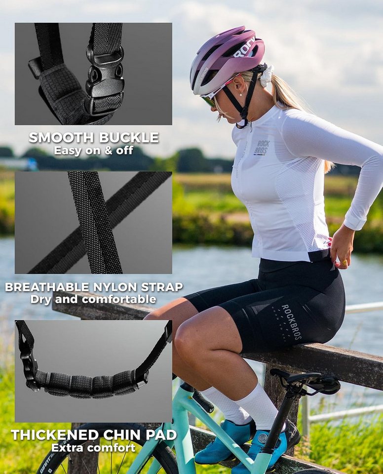 ROCKBROS Fahrradhelm Leichter atmungsaktiver MTB-Helm für Damen Herren Größe M/L Bild 3