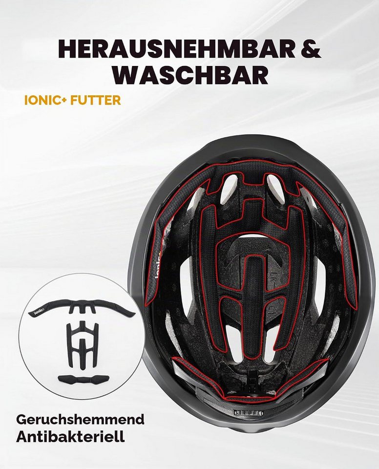 ROCKBROS Fahrradhelm Leichter atmungsaktiver MTB-Helm für Damen Herren Größe M/L Bild 4