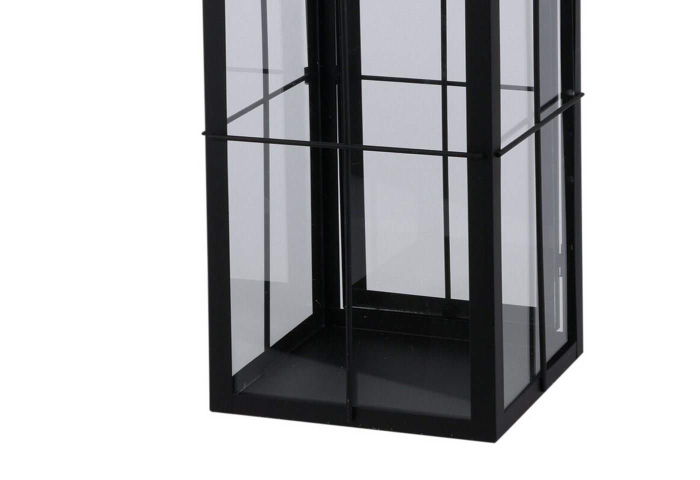 Mojawo Laterne Stalllaterne Metall Laternen Schwarz Gartenlaterne Windlicht B20xH45cm