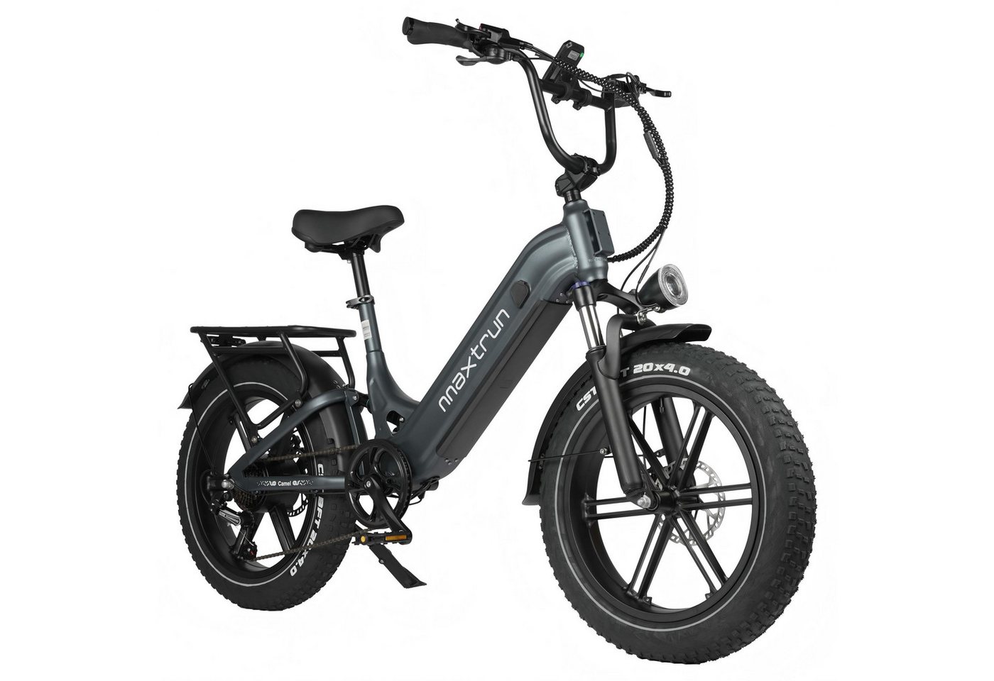 ZWHEEL E-Bike Cityrad Camel E-Fahrrad Damen u. Herren 864WH Pedelec, 48V 18AH 120 km, Kettenschaltung, Heckmotor, 864 Wh, (Beleuchtungsset mit Batterieladegerät, Batterieschlüssel, Werkzeug), Fatbike E-Bikes 250W, 120km Reichweite, 20×4.0" Reifen