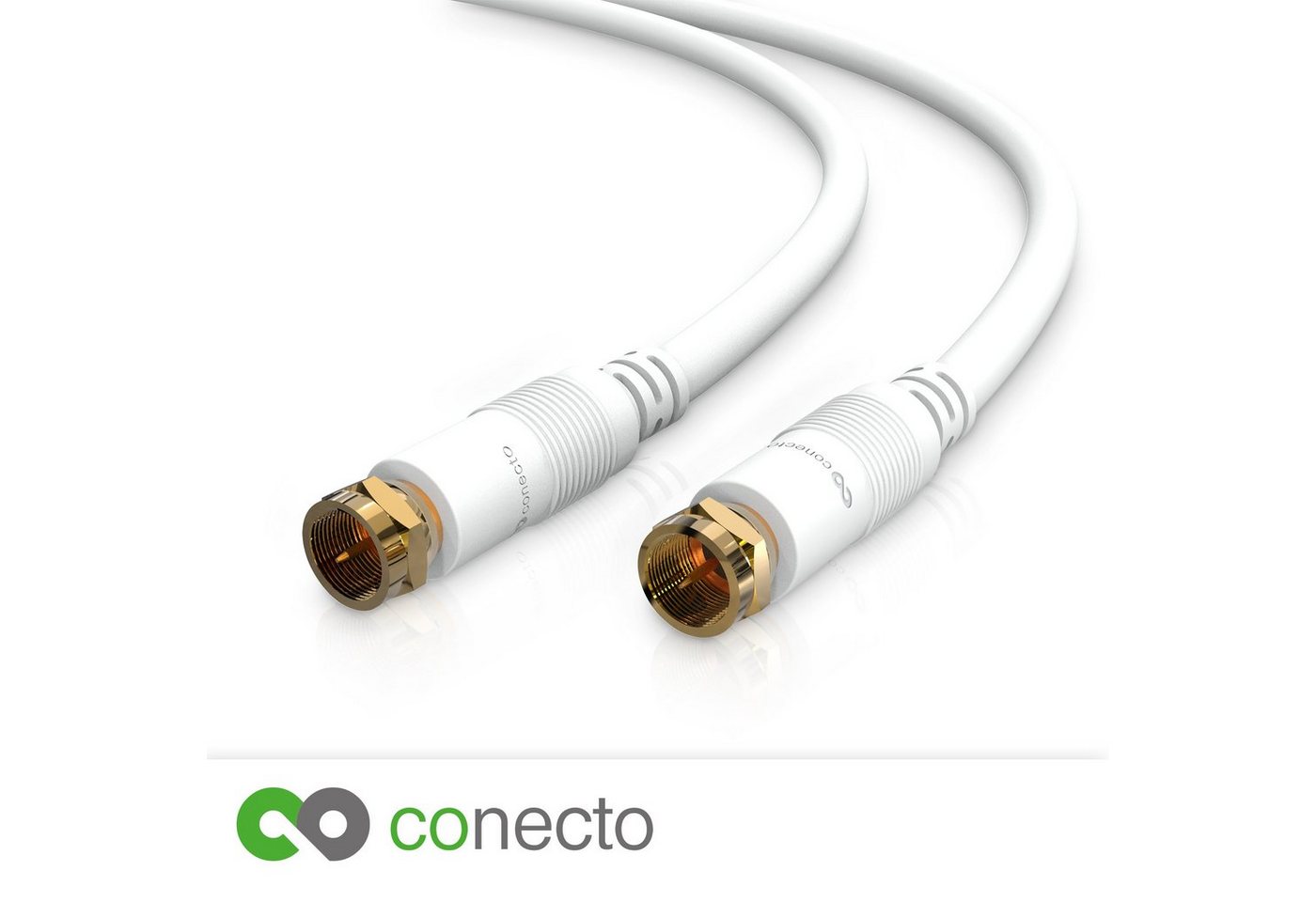 conecto conecto HQ SAT Antennenkabel - 4K UHD 1080p FULL HD HDTV 3D - (F-Steck SAT-Kabel, (50 cm) Bild 4