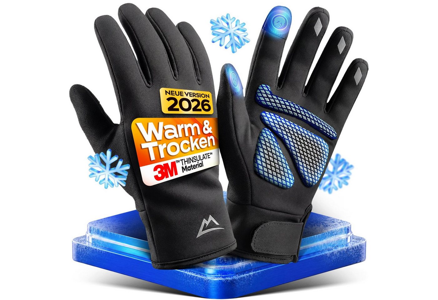 Nextcover Fahrradhandschuhe ThermoShield für Übergang oder Winter, Reflektor-Logo, Damen & Herren Bild 5
